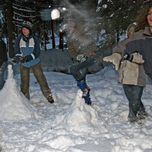 15.2.2009  17:02, autor: Teoretik / Snehové vežičky sa následne zostreľovali