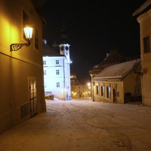 4.2.2012 23:07 / Nechýbala ani romantická prehliadka nočnej Štiavnice
