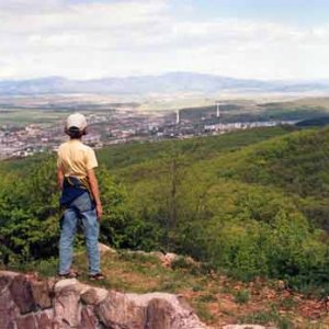 Pohľad z Pustého hradu na mesto Zvolen