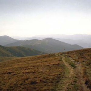 Pohľad späť - v diaľke Veľká Chochuľa