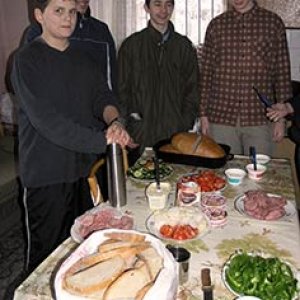 Na raňajky boli švédske stoly, ktoré pripravovali Dikobrazi