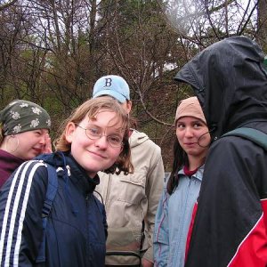 9.4.2005  9:25 / Plamienky pred začiatkom hry, ešte takmer suché